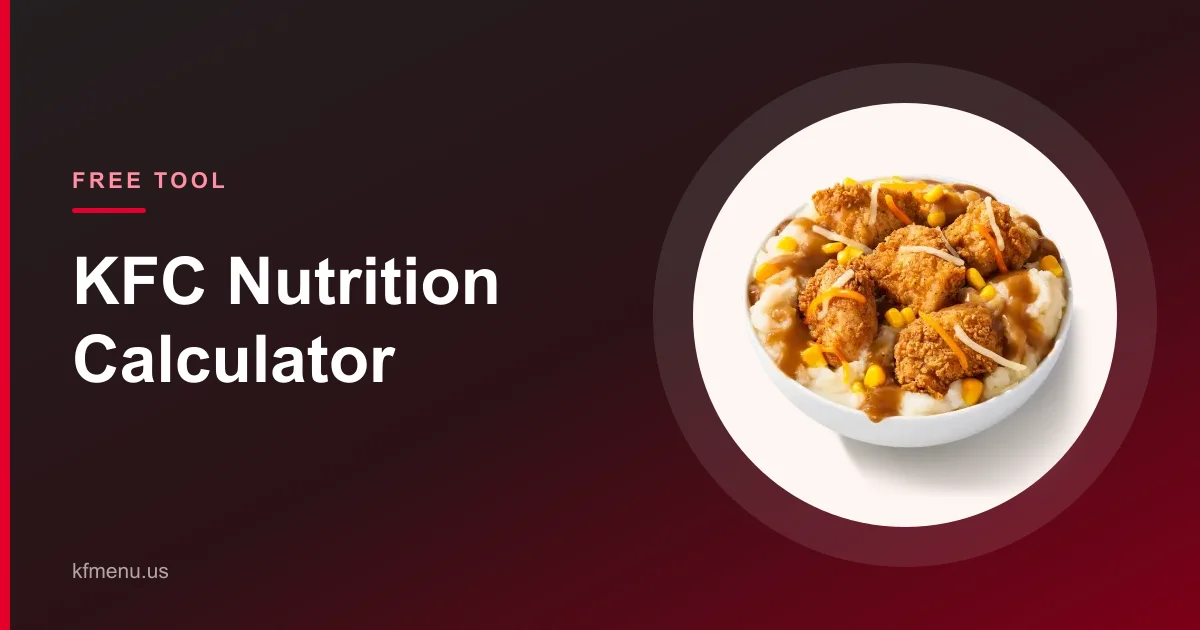 kfc nutrition calculator